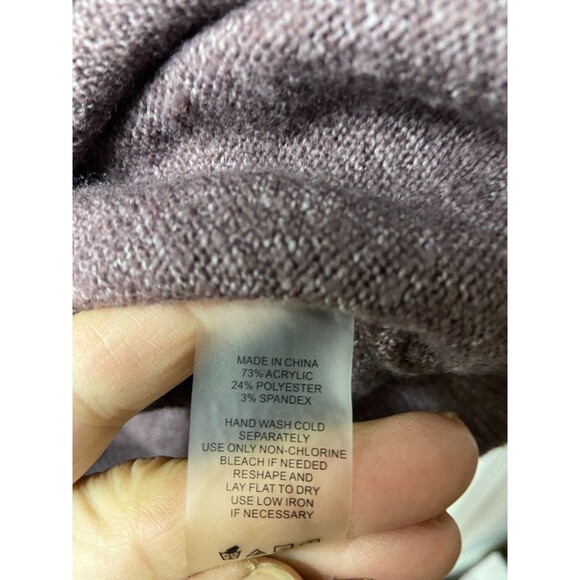 Vince Camuto Pullover Sweater Womens Large Purple Round Neck Cropped Acrylic - Picture 4 of 7